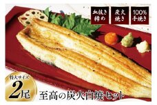 血抜き締め国産新仔うなぎを炭火で1本1本丁寧に手焼きした「うなぎの白焼き(長焼き)」2尾セット [ヤママツ村田商店 静岡県 吉田町 22424160] 鰻 うなぎ ウナギ 白焼き 白焼 長焼き 冷凍 真空パック タレ付き