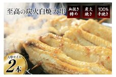うなぎ 血抜き締め 国産 新仔うなぎ 炭火で1本1本丁寧に手焼きした「うなぎの 白焼き (大串)」2尾セット [ヤママツ村田商店 静岡県 吉田町 22424161] 鰻 ウナギ 白焼 冷凍 真空パック タレ付き