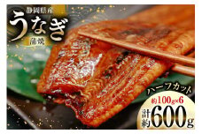 うなぎ 国産 静岡 うなぎ蒲焼 ハーフカット 100g ×6 計600g [静岡鰻販売 静岡県 吉田町 22424172] 鰻 ウナギ うなぎ蒲焼き うなぎ蒲焼 真空パック 冷凍 蒲焼 肉厚 ふっくら 静岡県産 レビューキャンペーン