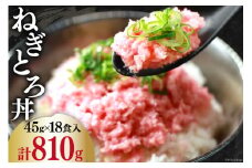 マグロ ネギトロ ネギトロ丼 小分け 45g×6食×3袋 計18食分 計810g [TS-フーズプロダクツ 静岡県 吉田町 22424236] まぐろ 鮪 ねぎとろ ねぎとろ丼 刺身 手巻き寿司 個包装 冷凍 簡単調理 長期保存