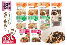【12回 定期便 】ヤマザキ もう一品 煮豆 惣菜 セット 10種 ×各1 計10個 詰め合わせ [ヤマザキ 静岡県 吉田町 22424506] おかず 冷蔵 もう一品シリーズ カネ吉 兼吉 souzai