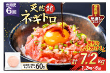6回 定期便 天然 マグロ ネギトロ まぐろたたき 冷凍 60g 20個 計1.2kg [トライ産業 静岡県 吉田町 22424396] 小分け 個包装 まぐろのたたき 鮪 まぐろ ネギトロ丼 ねぎとろ マグロたたき