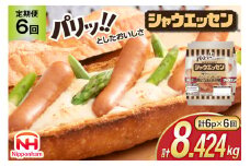 定期便 シャウエッセン 117g(約6本入) 2束 6袋 計1.404kg 6回 総計8.424kg [ 日本ハム マーケティング 静岡県 吉田町 22424429] 冷蔵 小分け ウインナー ウィンナー ソーセージ 粗びき 粗挽き あらびき 業務用 惣菜 弁当 お弁当 おかず おつまみ バーベキュー