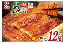 うなぎ 国産 蒲焼 定期便 145g前後 4尾 3回 総計12尾 真空パック タレ 山椒 付き 冷凍 [マルニうなぎ加工 静岡県 吉田町 22424476] 鰻 ウナギ 蒲焼き うなぎ蒲焼 うなぎ蒲焼き 鰻蒲焼き ウナギ蒲焼き 国産うなぎ蒲焼き unagi レビューキャンペーン