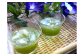 抹茶入り水出し煎茶ティーバッグ、グラスに入れたお茶の写真2