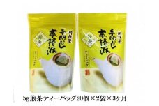 18-1 お茶 定期便 ティーバッグ 静岡 20個入×2袋×3ヶ月連続 / 本格茶葉の手間なしティーバッグ120個