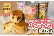 備えて安心、食べて満足『パンカン！』12缶セット 備蓄食 缶入り パン 5年保存 3種24缶セット たっぷり 備蓄 長期保存 調理不要 災害 セット 非常食 常温 缶詰 チョコパン レーズンパン コーヒーパン 30000円 3万円 防災 おやつ チョコ レーズン 防災グッズ