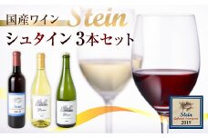 Stein シュタイン ワイン 3本セット 石巻産 葡萄100％使用 赤ワイン 白ワイン 国産 赤 白 スパークリング