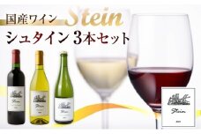 Stein シュタイン ワイン 3本セット 石巻産 葡萄100％使用 赤ワイン 白ワイン 国産 赤 白 スパークリング
