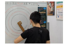 ホワイトボード・黒板用アシスト定規マンボウIII（サイズ：S　半径30cm）