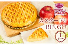 アップルパイ専門店TORINGO（トリンゴ）の『カスタードとRINGO』（ホール１枚）アップルパイ カスタード 冷凍 りんご スイーツ デザート 甘い 人気 豊橋市 果物 アップル パイ リンゴ 焼き菓子 ギフト 贈り物 ケーキ おやつ 14000円 一万四千円