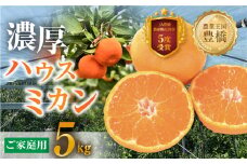  ≪先行予約≫あまくてコクがある 笑和園 の ハウスミカン 家庭用 5kg 訳あり 