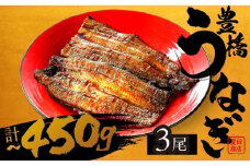 【通常お届け】極上 豊橋うなぎ 蒲焼 3尾 ~450g 夏目商店