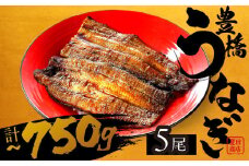 【すぐにお届け】極上 豊橋うなぎ 蒲焼 5尾 ~750g 夏目商店