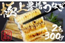 極上 豊橋うなぎ 白焼 2尾 300g 夏目商店