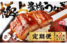 豊橋うなぎ 蒲焼 6尾 定期便 2回お届け 夏目商店 蒲焼 国産 国産うなぎ 蒲焼 長焼 ウナギ