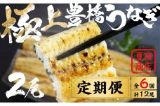豊橋うなぎ 白焼 2尾 定期便 6回お届け 夏目商店 蒲焼 国産 国産うなぎ 蒲焼 長焼 ウナギ