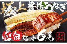 豊橋うなぎ 紅白セット 6尾 夏目商店 蒲焼 国産 国産うなぎ 蒲焼 長焼 ウナギ