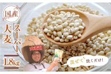国産スーパー 大麦 1.8kg 食物繊維 たっぷり 麦 麦ごはん 大麦 ビューファイバー 雑穀米 健康 愛知県 豊橋市