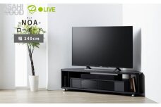 朝日木材 ヌック コーナー対応 テレビ台 幅140cm ≪NOA-1400AV-BK≫ 