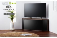 朝日木材 ラシーヌロジック 省スペースコーナー対応テレビボード  幅115cm ブラウン≪RCA-4512LGｰDB≫ 