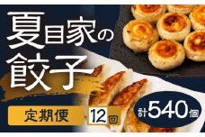 夏目家の餃子 【定期便12回】【訳あり】月替わりで届く6種の餃子 540個 丸もち餃子 和風あん餃子 夏目家 餃子 訳あり セット 定期便 惣菜 ぎょうざ 愛知県 豊橋市