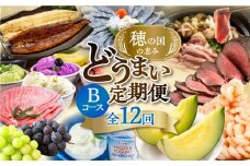 【海鮮コース】穂の国の恵み どうまい 定期便 全12回 Bコース 海鮮 ( 餃子 むき えび うなぎ おでん 鴨鍋 かも鍋 鮎 うなぎ メヒカリ ふぐ フグ メロン ジェラート フローズンヨーグルト ) ご当地 人気 名産品 頒布会 豊橋