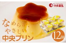 中央製乳 中央プリン3p 12個セット こだわり なめらか おやつ デザート 定番 甘い たまご カラメルソース 厳選素材 愛知県 豊橋市