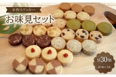 手作りクッキー　お味見セット＜国内産小麦100%＞/10種/各3個/30個入り【1148738】