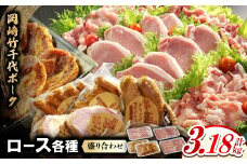 岡崎竹千代ポークロース各種　盛り合わせ(計3.18kg)【1407292】