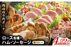 岡崎竹千代ポークロース各種　ハム・ソーセージ盛り合わせ(計4.22kg)【1407293】