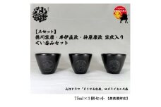 Aセット　徳川家康・井伊直政・榊原康政　家紋入りぐい呑みセット【1441553】