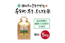 〈ぬかたのミネアサヒ〉千万町・木下 ふるさと米(精米)5kg ＜栽培期間中 農薬・化学肥料 不使用＞【1464079】