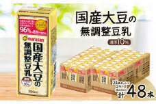 濃厚10%国産大豆の無調整豆乳 200ml×24本セット×2ケース【1543308】