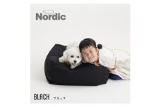 ＜ハナロロ＞ ビーズクッション ペットクッションMカバー付 60L(ブラック)【1549286】
