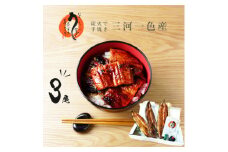 炭火手焼き☆三河一色産うなぎ蒲焼　3尾　うなぎ十楽【1581892】