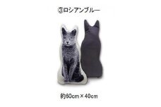 [35-04-3] 動物型シェイプクッション(ロシアンブルー)
