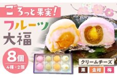 フルーツ大福 8個入（4種類×2個）/ 大福 だいふく フルーツ大福 お取り寄せ スイーツ 和菓子 ギフト / 瀬戸市 / 明乃家 [BBCJ001]