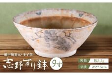 【瀬戸焼】 志野すり鉢 9寸 / 瀬戸市 / 王子窯 [BBAX005]
