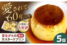 カスタードプリン ５個セット / プリン カスタードプリン スイーツ 洋菓子 プディング 焼プリン / カスタードショップ ウオコー [BBAK001]