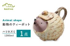 【瀬戸焼】動物のポット ハリネズミ 【かしわ窯】 / 瀬戸焼 ギフト ポット ティーポット 急須 茶器 [BBAJ009]