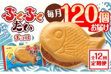 【全12回定期便】ぷくぷくたい 120個 / おやつ チョコ もなか お菓子 おかし / 瀬戸市 / 名糖産業株式会社 [BBCI008]