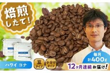 【全12回定期便】ハワイ・コナ　コーヒー豆　200g×2個(豆のまま発送)  / コーヒー  ドリップ  豆 / 瀬戸市 / Ｃｏｆｆｅｅ　ＳＡＫＵＲＡ [BBAB029]