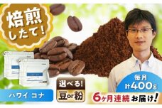 【全6回定期便】ハワイ・コナ　コーヒー粉　200g×2個(粉/中挽き)  / コーヒー  ドリップ  粉 / 瀬戸市 / Ｃｏｆｆｅｅ　ＳＡＫＵＲＡ [BBAB068]