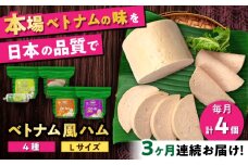 【全3回定期便】ベトナムハム Lサイズ 4種セット / ハム はむ ベトナム ベトナム料理 / 瀬戸市 / 株式会社フードフォース [BBBE013]