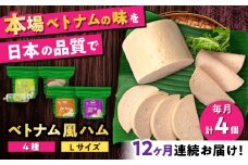 【全12回定期便】ベトナムハム Lサイズ 4種セット / ハム はむ ベトナム ベトナム料理 / 瀬戸市 / 株式会社フードフォース [BBBE015]
