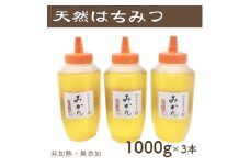 竹内養蜂の蜂蜜1種(みかん3本) 各1000g【1488838】