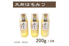 竹内養蜂の蜂蜜1種(みかん3本) 各200g プラスチック便利容器【1488839】