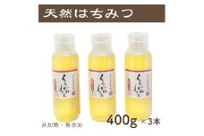竹内養蜂の蜂蜜1種(くろがねもち3本) 各400g プラスチック便利容器【1488847】
