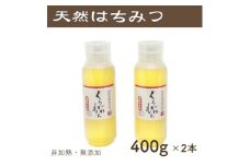 竹内養蜂の蜂蜜1種(くろがねもち2本) 各400g プラスチック便利容器【1488850】